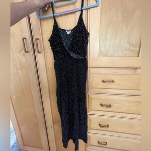 Garage jumpsuit black with white polkadots
